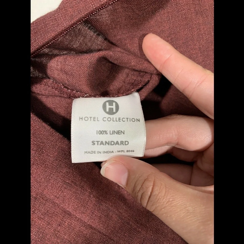 NWD $120 Hotel Collection Linen Standard‎ Pillow Sham Case